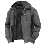 Calico | Men's Full-Zip Jacket with Pockets - Casual Lightweight Windbreaker & Bomber Gray