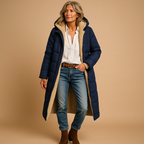 Zahara | Long Winter Coat with Modern Cut for Women | Ideal for Cold Days