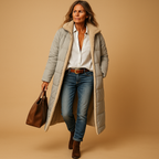 Zahara | Long Winter Coat with Modern Cut for Women | Ideal for Cold Days