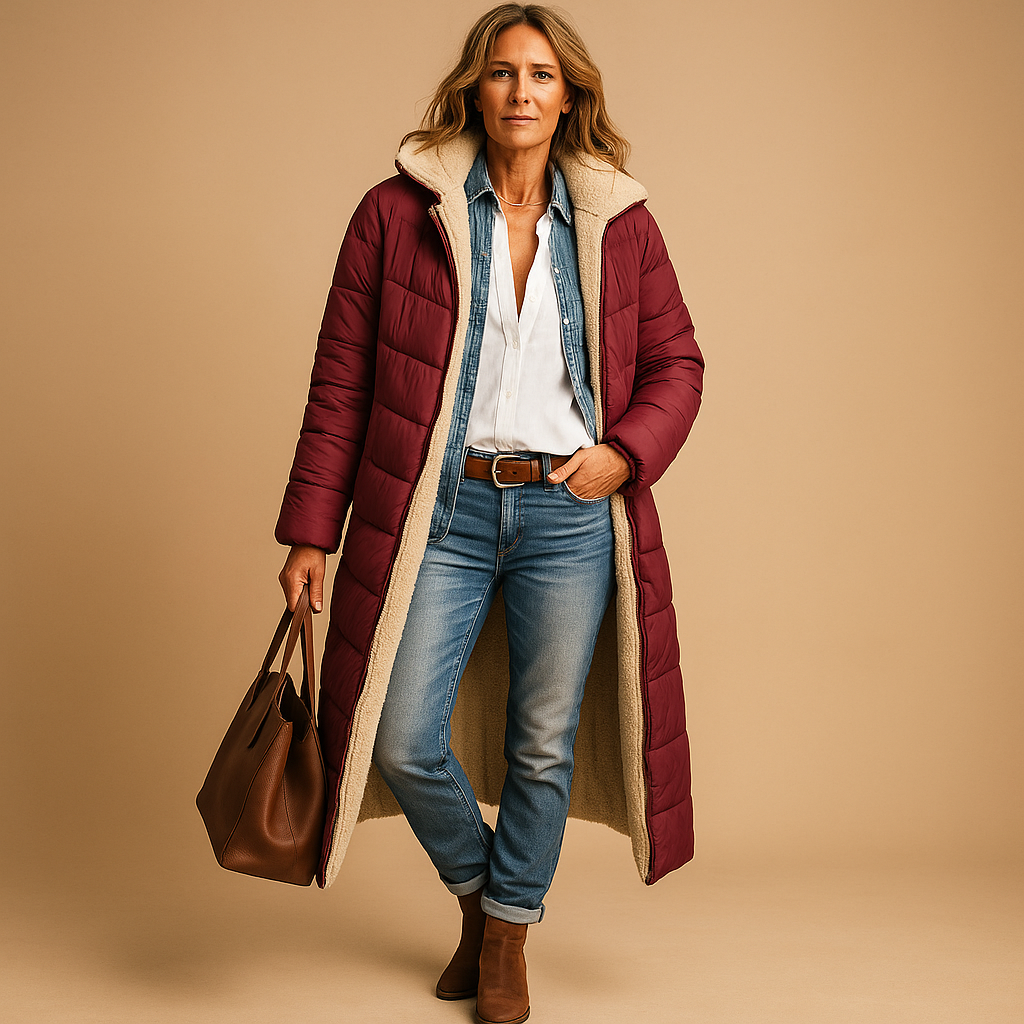 Zahara | Long Winter Coat with Modern Cut for Women | Ideal for Cold Days
