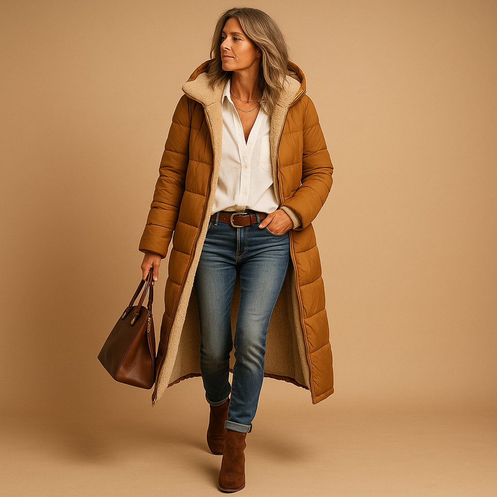 Zahara | Long Winter Coat with Modern Cut for Women | Ideal for Cold Days