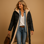 Zahara | Long Winter Coat with Modern Cut for Women | Ideal for Cold Days