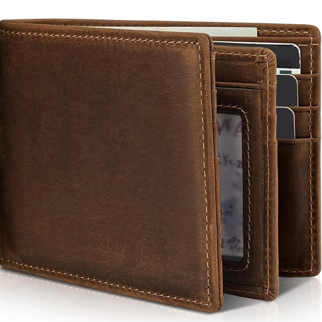 Mane | Men's Bifold Genuine Leather RFID Blocking Wallet