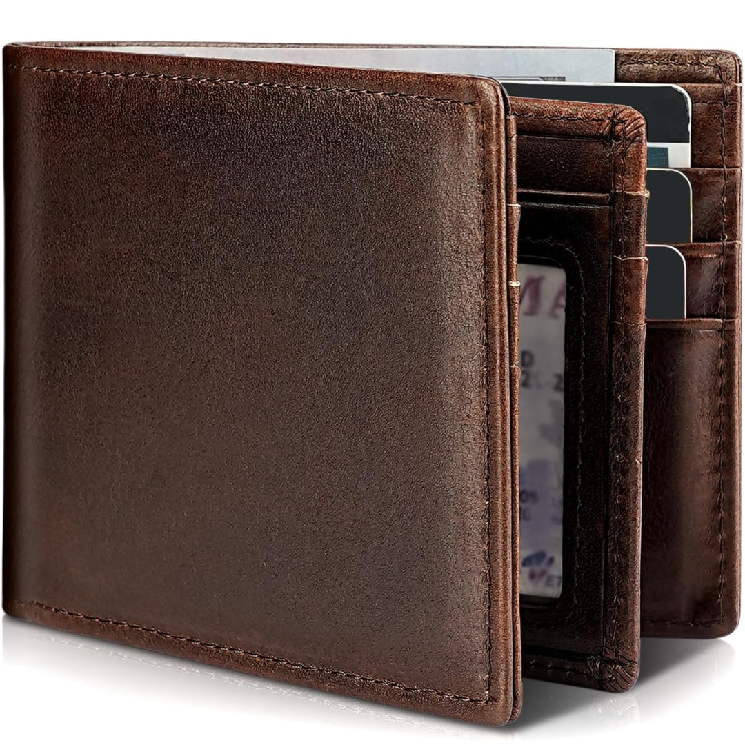 Mane | Men's Bifold Genuine Leather RFID Blocking Wallet