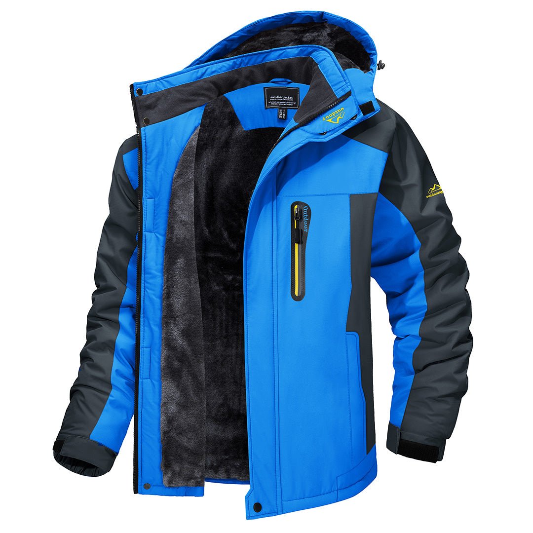 Zipari | Men's Jacket | Hooded with Multiple Pockets Blue
