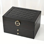 Multilayer Leather Jewellery Box | Organised and Stylish Storage Black