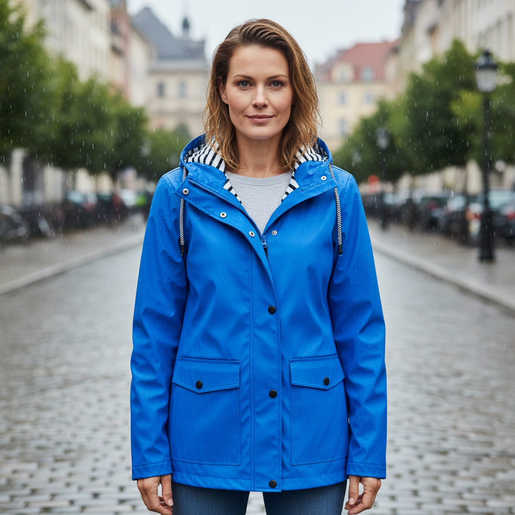 Women's Waterproof Hooded Raincoat