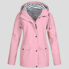 Women's Waterproof Hooded Raincoat Pink