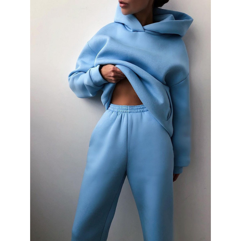 Zahara | Oversized High Waist Tracksuit | The Most Comfy Outfit Blue