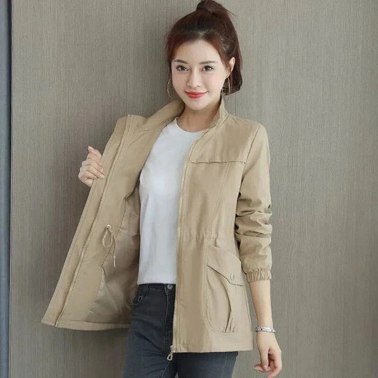 Catherine | Women’s Lightweight Waterproof Trench Coat Khaki