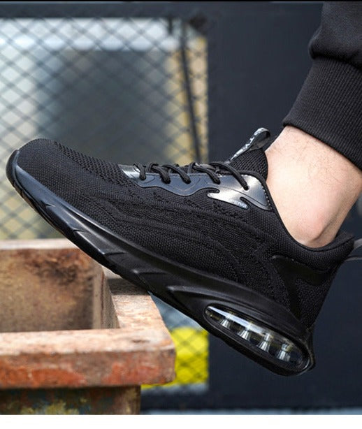 Hommes | Safety Shoes with Steel Toe – Lightweight and Breathable Comfort Black