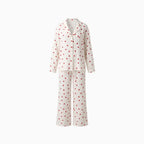 Pamelo | Pyjama Set for Women - Heart Print Lightweight Relaxed Soft Cosy Loungewear Fit