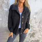 Amore | Women's Cardigan | Collared Neckline Black