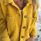 Amore | Women's Cardigan | Collared Neckline Yellow