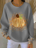 Bersh | Women's Sweatshirt | Illustrated Front Graphic Crew Neckline Light Gray