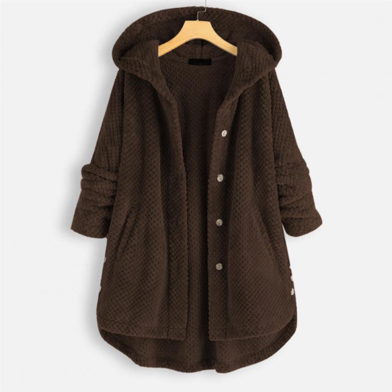 Wilshire | Stylish Hooded Fleece Jacket Brown
