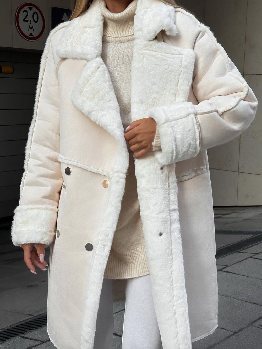 Mechi | Stylish Long Polar Fleece Women's Coat