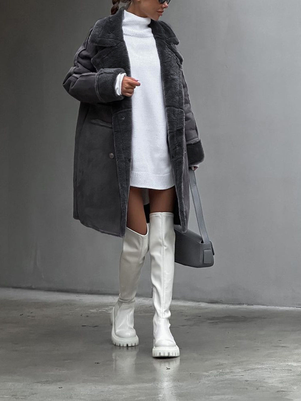 Mechi | Stylish Long Polar Fleece Women's Coat