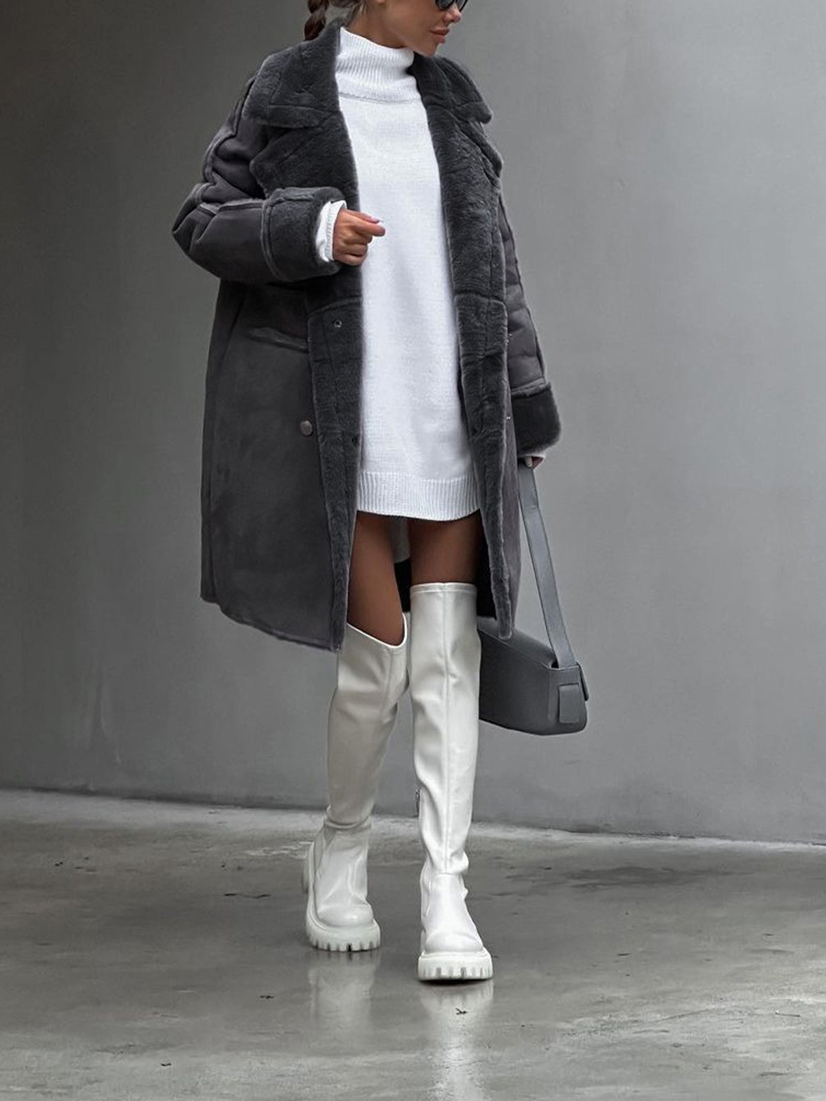 Mechi | Stylish Long Polar Fleece Women's Coat