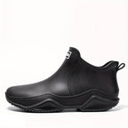 Boots for Women | Slip-On Ankle Style with Rounded Toe Black