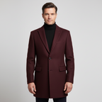 Mane | Men's Stylish Slim-Fit Faux Wool Coat