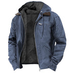 Calico | Men's Full-Zip Jacket with Pockets - Casual Lightweight Windbreaker & Bomber Blue