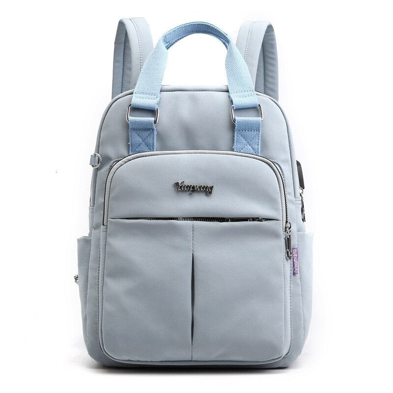 Hommes | Water-Resistant USB Charging Anti-Theft Backpack – Multi-Compartment Design Blue