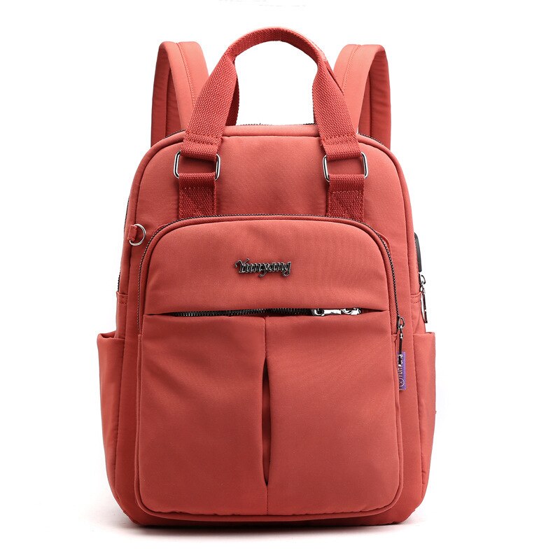 Hommes | Water-Resistant USB Charging Anti-Theft Backpack – Multi-Compartment Design Orange