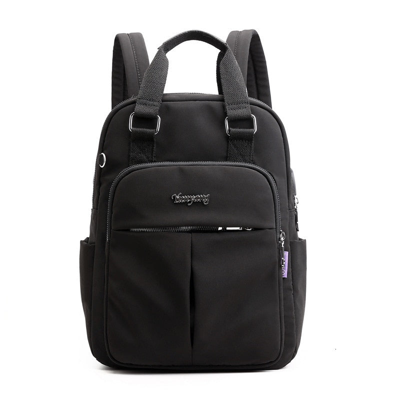 Hommes | Water-Resistant USB Charging Anti-Theft Backpack – Multi-Compartment Design Black
