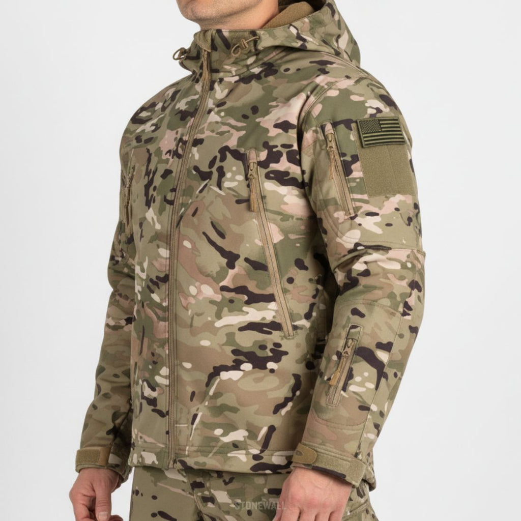 Wilshire | Waterproof Softshell Jacket - Camo - Fleece Lined
