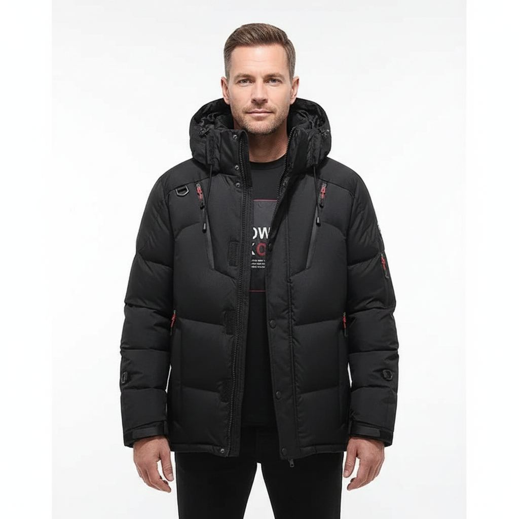 Figueral | Men’s Puffer Jacket | Coat with Zipper Pockets