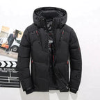 Figueral | Men’s Puffer Jacket | Coat with Zipper Pockets Black