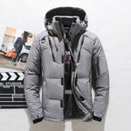 Figueral | Men’s Puffer Jacket | Coat with Zipper Pockets Gray