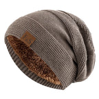 Chāme | Warm Winter Beanie with Fleece Lining Khaki 56cm-58cm