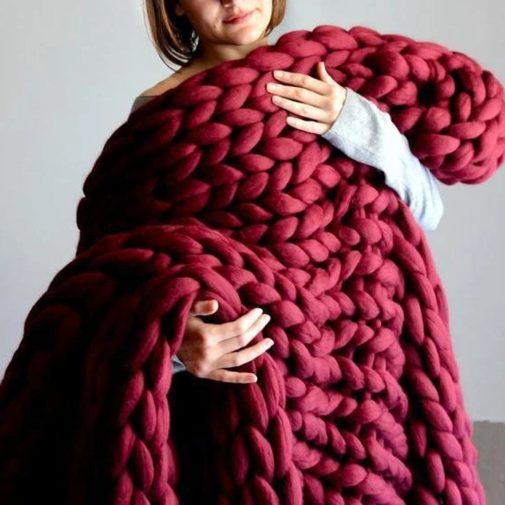 1000 Gram XXL Chunky Knitting Yarn Wine Red