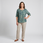 Flōre | Woman’s Blouse | Printed Asymmetric Button
