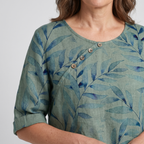 Flōre | Woman’s Blouse | Printed Asymmetric Button