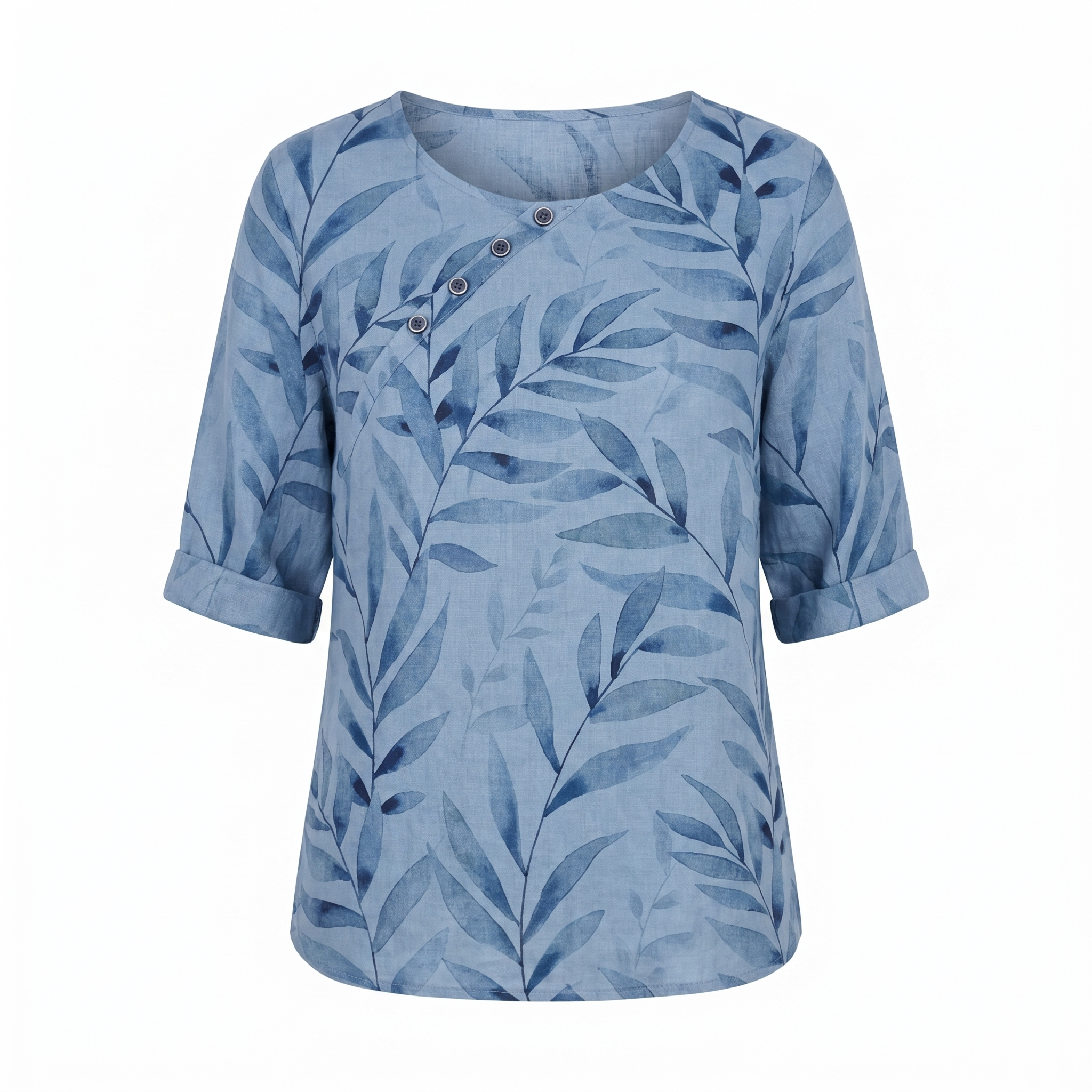 Flōre | Woman’s Blouse | Printed Asymmetric Button