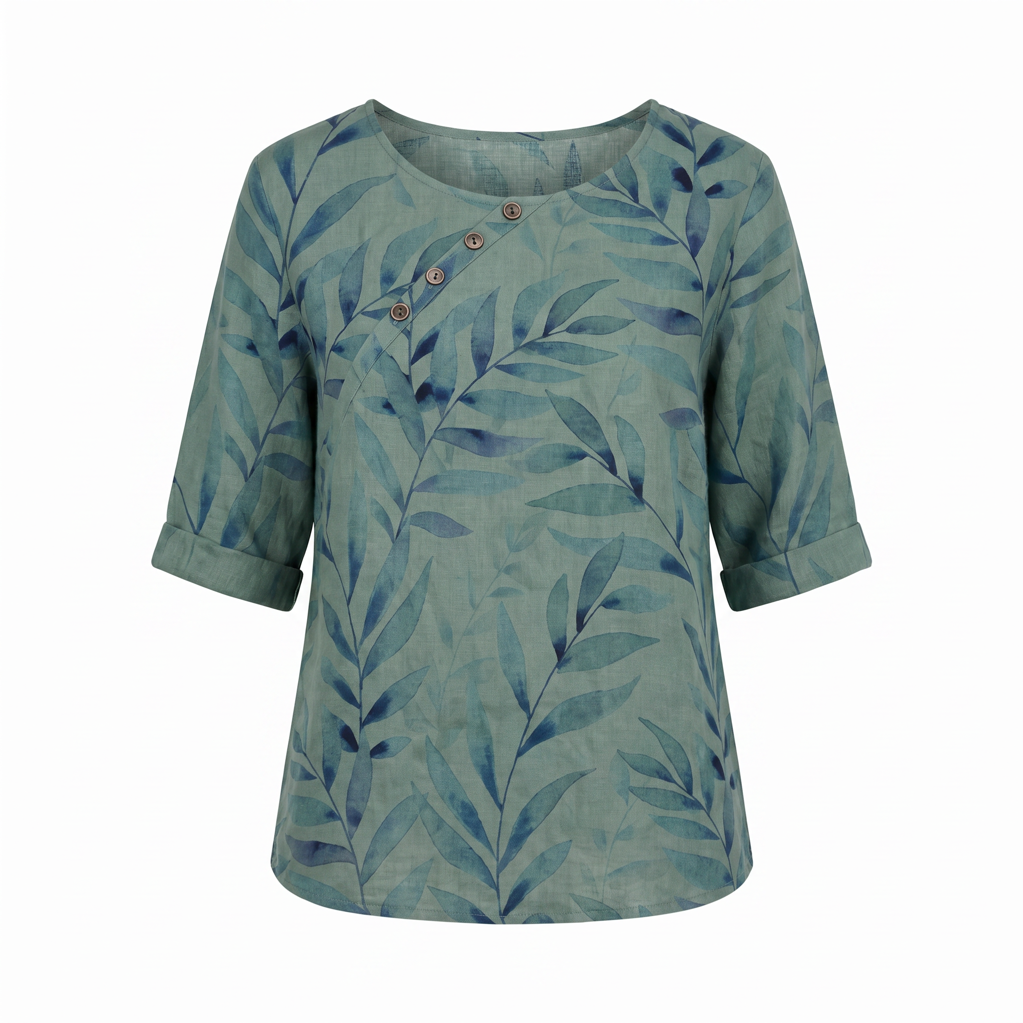 Flōre | Woman’s Blouse | Printed Asymmetric Button